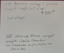 Load image into Gallery viewer, Lot of 20 1934 Beehive Group 1 Toronto Maple Leafs Hockey Photos