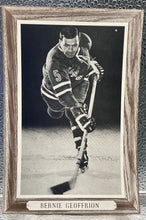 Load image into Gallery viewer, 1964-67 Beehive Hockey Photo Bernie Geoffrion New York Rangers Framed