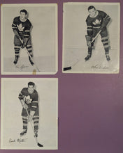 Load image into Gallery viewer, Lot of Vintage 1950s Quaker Oats Toronto Maple Leafs Hockey Photos