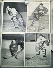 Load image into Gallery viewer, Vintage 1950s Quaker Oats Toronto Maple Leafs Group 2 Hockey Photos Lot of 11