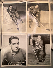 Load image into Gallery viewer, Lot of 16 1945-54 Quaker Oats Montreal 8x10 Photos Bouchard Masnick Meger