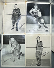 Load image into Gallery viewer, Lot of 16 1945-54 Quaker Oats Montreal 8x10 Photos Bouchard Masnick Meger