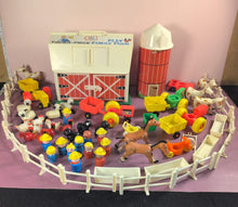 Load image into Gallery viewer, Vintage Fisher-Price Play Family Farm 915 Lot w/ Barn, Silo & Figures