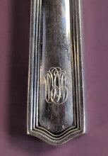 Load image into Gallery viewer, Antique Sterling Silver Cheese Scoop Architectural Handle Monogrammed WBW