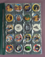 Load image into Gallery viewer, Vintage 90s Pog Collection in Custom Hand-Painted Binder Lion King NHL