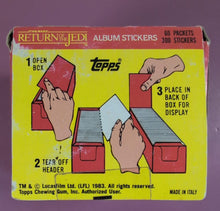 Load image into Gallery viewer, 1983 Topps Star Wars Return of the Jedi Album Stickers Box