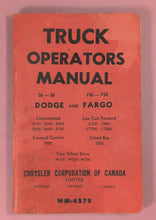 Load image into Gallery viewer, Vintage 1962 Dodge & Fargo Truck Operators Manual WM-4579 Chrysler of Canada