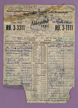 Load image into Gallery viewer, Vintage Abbey-Road Taxi Card Metropolitan Toronto w/ Handwritten Notes