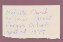 Load image into Gallery viewer, Antique 1847 Melville Church Fergus Ontario Commemorative Silk Ribbon