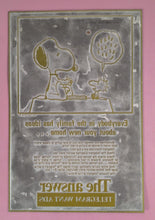 Load image into Gallery viewer, Vintage Peanuts Snoopy Zinc Printing Plate Ad Block Real Estate Want Ads