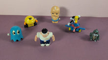 Load image into Gallery viewer, Lot of 7 Vintage Miniature Wind-Up Toys Pac-Man, Looney Tunes, Godzilla