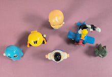 Load image into Gallery viewer, Lot of 7 Vintage Miniature Wind-Up Toys Pac-Man, Looney Tunes, Godzilla