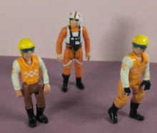 Load image into Gallery viewer, Lot of 3 Vintage Action Figures: Kenner Star Wars Luke & Fisher-Price Pilots