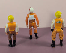 Load image into Gallery viewer, Lot of 3 Vintage Action Figures: Kenner Star Wars Luke & Fisher-Price Pilots