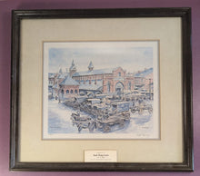 Load image into Gallery viewer, Wilf Lowry Signed Print 'The Hamilton Market (circa 1910)' 222/250 Framed
