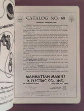 Load image into Gallery viewer, 1968 Manhattan Marine & Electric Co Catalog No. 68 Shipyards Yachtsman
