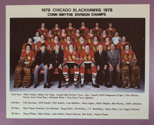 Load image into Gallery viewer, 1978 Chicago Blackhawks Conn Smythe Division Champs 8x10 Team Photo