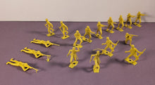 Load image into Gallery viewer, Vintage Lot of 18 Yellow Plastic Army Men Toy Soldiers Figures Military