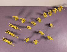 Load image into Gallery viewer, Vintage Lot of 18 Yellow Plastic Army Men Toy Soldiers Figures Military