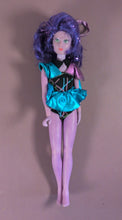 Load image into Gallery viewer, Vintage Hasbro Style Fashion Doll Purple Hair Metallic Teal Pink Outfit 1980s