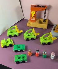 Load image into Gallery viewer, Vintage Fisher-Price Little People Lift & Load Depot 942 & 945 Hoist Lot