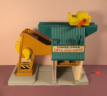 Load image into Gallery viewer, Vintage Fisher-Price Little People Lift & Load Depot 942 & 945 Hoist Lot
