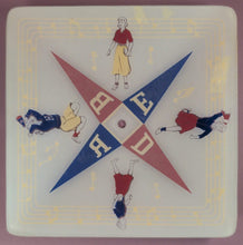 Load image into Gallery viewer, Vintage 1950s Rock & Roll Jive Dancers Glass Ceiling Light Shade Cover