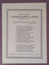 Load image into Gallery viewer, 1928 Laugh Clown Laugh Sheet Music Lon Chaney Movie Ted Fiorito Lewis & Young