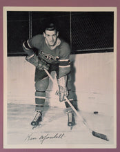 Load image into Gallery viewer, 1945-54 Quaker Oats Ken Mosdell Montreal Canadiens 8x10 Blue Tint Photo RARE