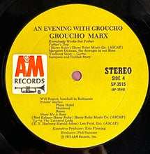 Load image into Gallery viewer, Groucho Marx - An Evening With Groucho (2xLP, Album, 1972, A&M Records)