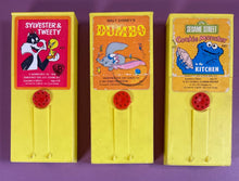 Load image into Gallery viewer, Lot of 3 Vintage Fisher-Price Movie Viewer Cartridges Sylvester Dumbo Cookie