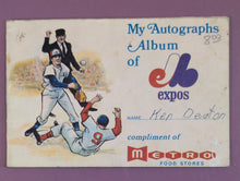 Load image into Gallery viewer, Vintage 1970 Montreal Expos Autograph Album Metro Food Stores w/ Signatures