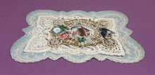 Load image into Gallery viewer, 1800s Antique Victorian Die-Cut Lace Valentine Card Woman Cameo Bird Flowers