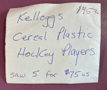 Load image into Gallery viewer, Vintage 1957 Kellogg's Cereal Premium Plastic Hockey Players Lot of 12