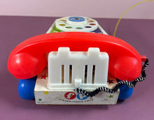 Load image into Gallery viewer, Vintage 1961 Fisher-Price Chatter Telephone #747 Wooden Pull Toy USA