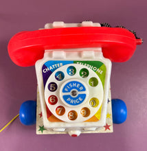 Load image into Gallery viewer, Vintage 1961 Fisher-Price Chatter Telephone #747 Wooden Pull Toy USA