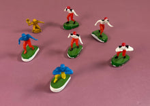 Load image into Gallery viewer, Vintage 1975 Lot of 7 Hand-Painted Miniature Electric Football Player Figures