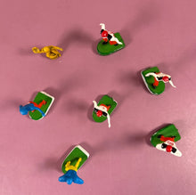 Load image into Gallery viewer, Vintage 1975 Lot of 7 Hand-Painted Miniature Electric Football Player Figures