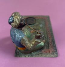 Load image into Gallery viewer, Viennese Cold Painted Bronze Orientalist Figurine on Rug Ashtray