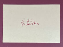 Load image into Gallery viewer, Dan Blocker Autograph Signed Index Card - Bonanza TV Show Hoss Cartwright