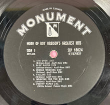 Load image into Gallery viewer, Roy Orbison - More of Roy Orbison's Greatest Hits Vinyl LP SLP 18024 Stereo