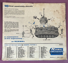 Load image into Gallery viewer, Vintage Renwal General Patton II Tank M536 Model Kit 1/32 Scale