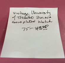 Load image into Gallery viewer, Vintage Bulova Accutron University of Toronto Gold Tone Quartz Watch