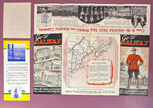 Load image into Gallery viewer, Vintage 1948 Halifax NS Travel Brochure Lot w/ Letter & de Garthe Art RCMP