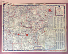 Load image into Gallery viewer, Vintage Standard Oil Highway Map Detroit MI Teikl's Standard Service Owosso
