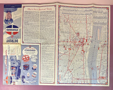 Load image into Gallery viewer, Vintage Standard Oil Highway Map Detroit MI Teikl's Standard Service Owosso