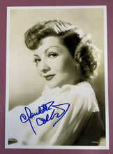 Load image into Gallery viewer, Claudette Colbert Autographed B&W Photo Reprint Signed on Fujifilm Paper