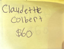 Load image into Gallery viewer, Claudette Colbert Autographed B&W Photo Reprint Signed on Fujifilm Paper