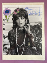 Load image into Gallery viewer, Gina Lollobrigida Signed Autographed B&W Photograph on Cream Mounting