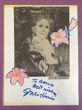 Load image into Gallery viewer, Julie Harris Autographed B&W Photo on 8x11 Page with Cat - To Bernie